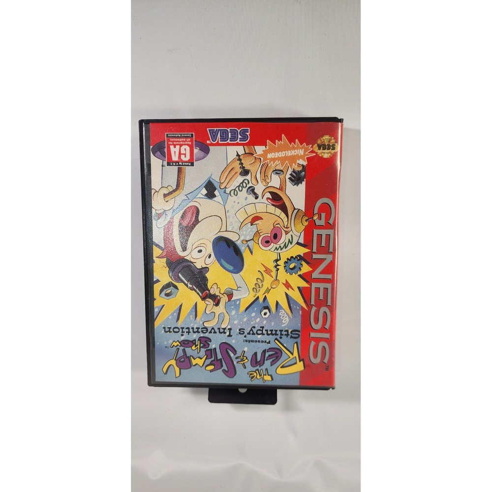 Ren and Stimpy Show Stimpys Invention Sega Genesis Game CIB Nickelodeon 1993